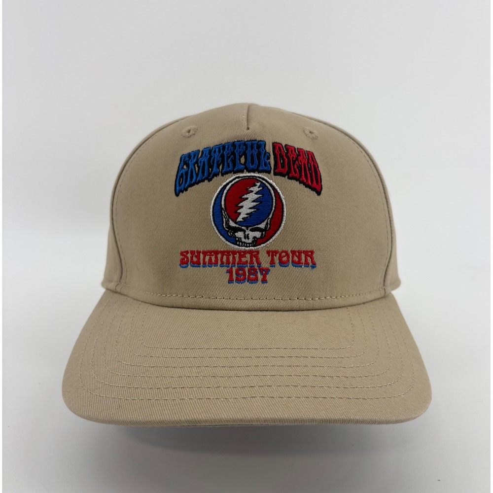 Grateful Dead Baseball Cap Men's OSFM Tan Summer Tour 1987 Embroidered 2022